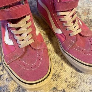 Pink high top Vans women’s size 9.5 Good condition